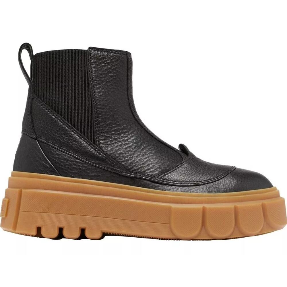 Sorel Women's Caribou X Chelsea Boots - Waterproof, Leather SIZE 8 Black/Gum